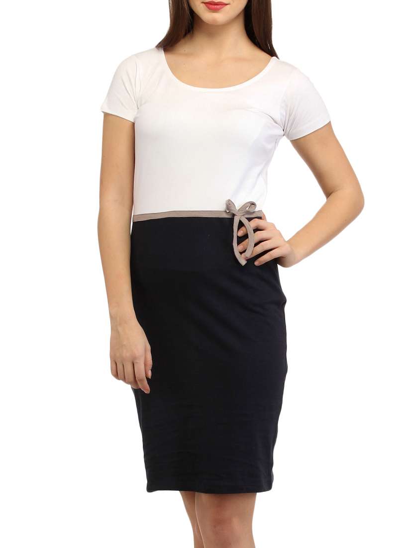 black & white cotton dress