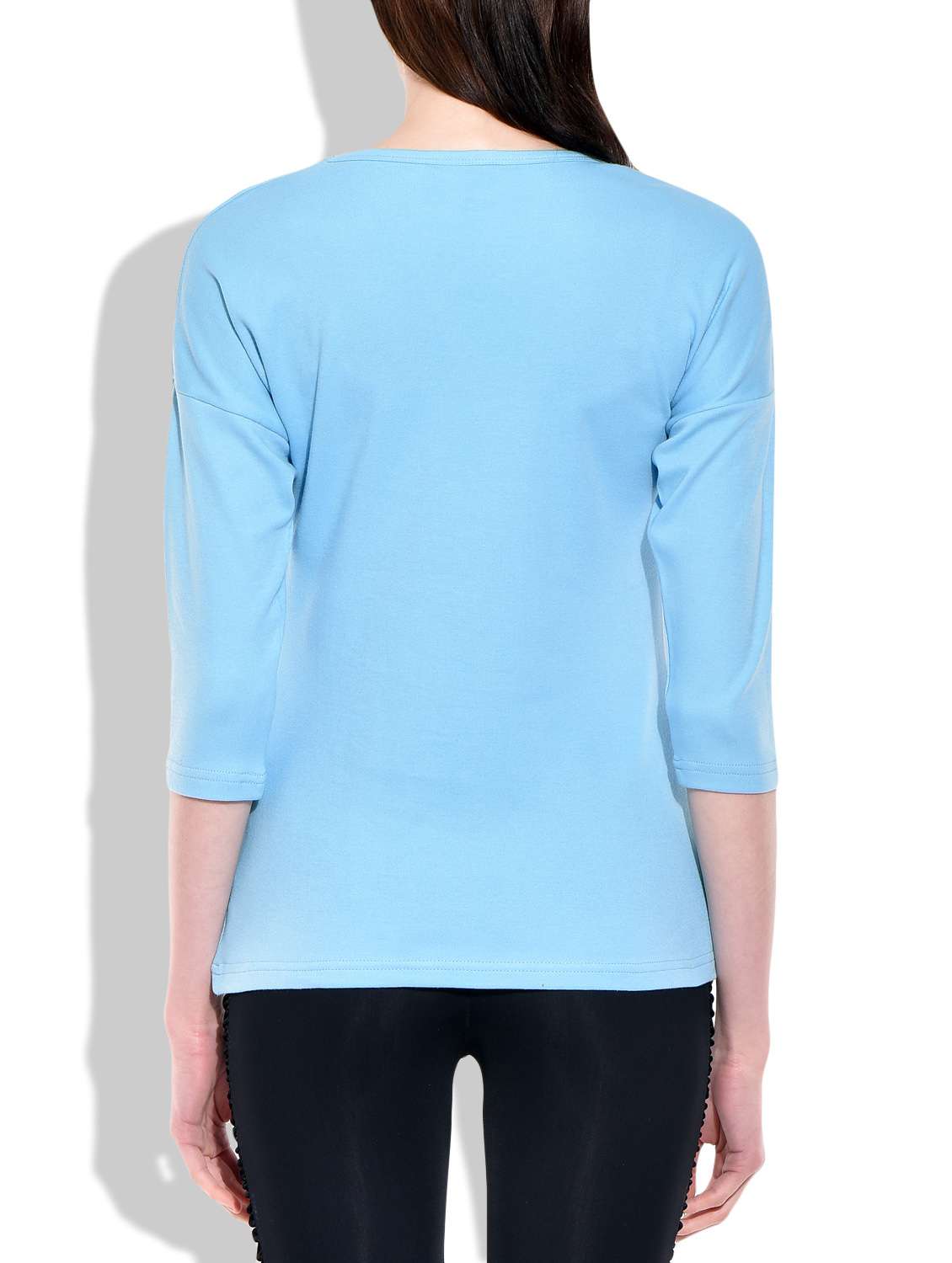 blue cotton regular top - 10012042 - Standard Image - 2
