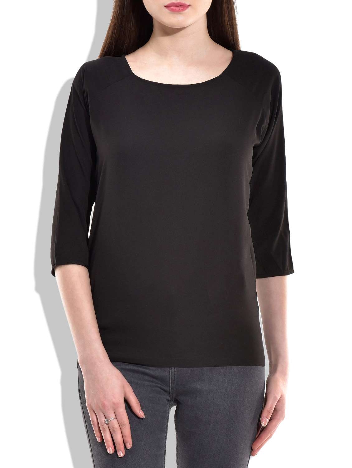 black polyester top