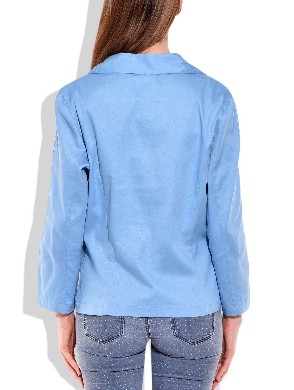 blue cotton casual blazer - 10031246 -  Standard Image - 2