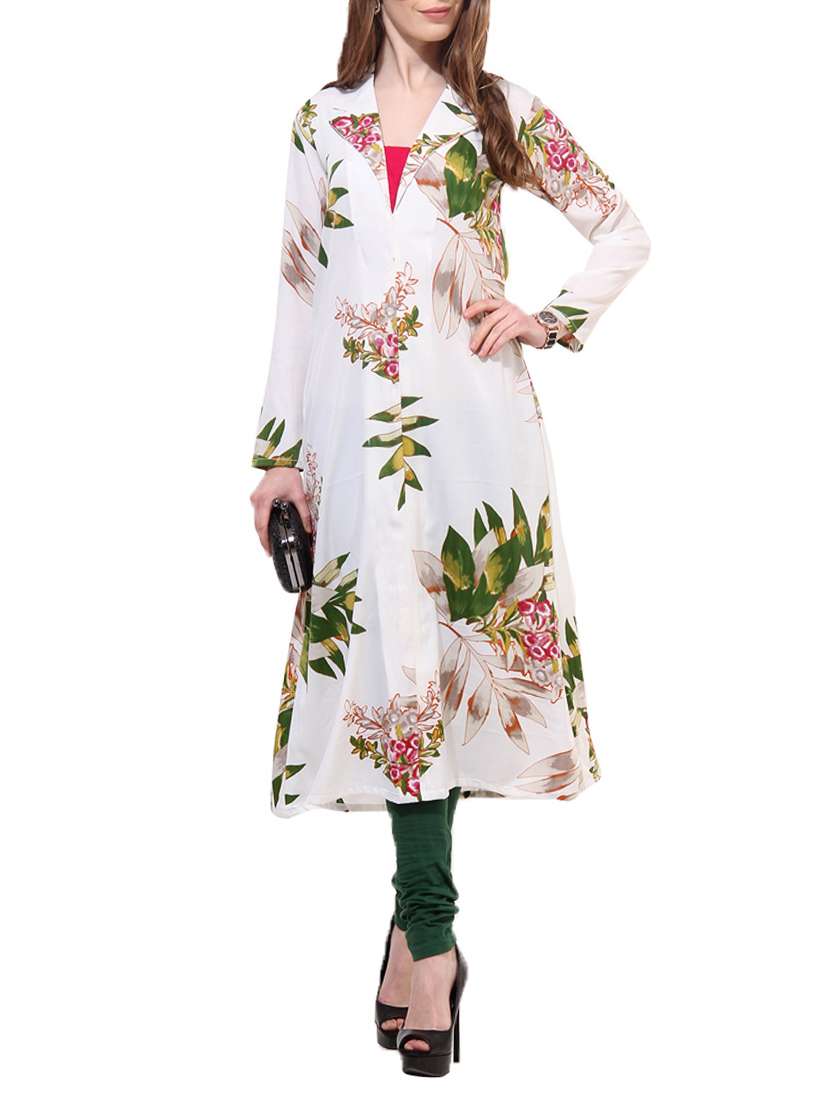 multi colored crepe kurta