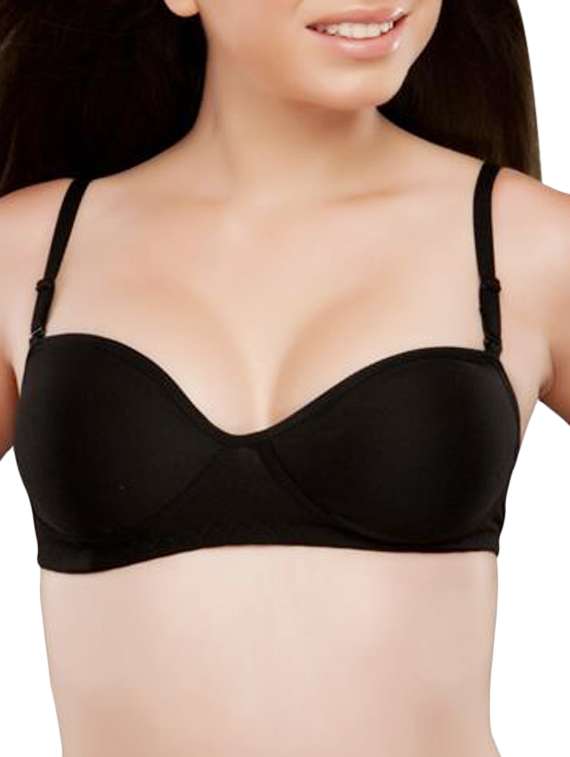 black cotton bra