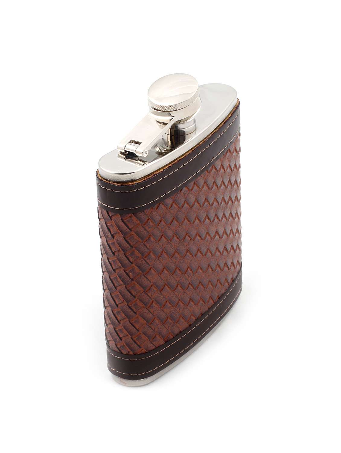 hip flask leather check - 10111550 -  Standard Image - 2