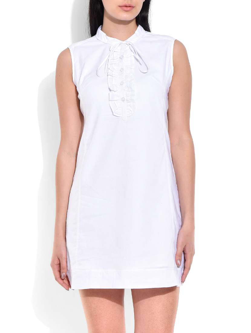 white cotton dress