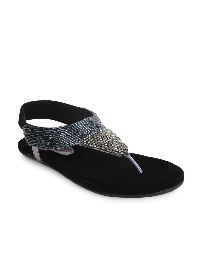 black  back strap sandals