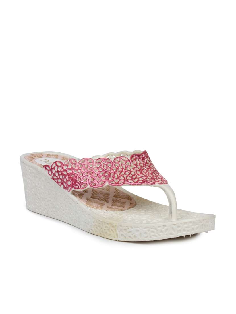 pink toe separator flip flops