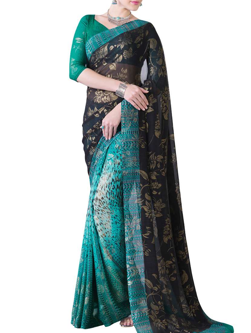 multicolor georgette saree
