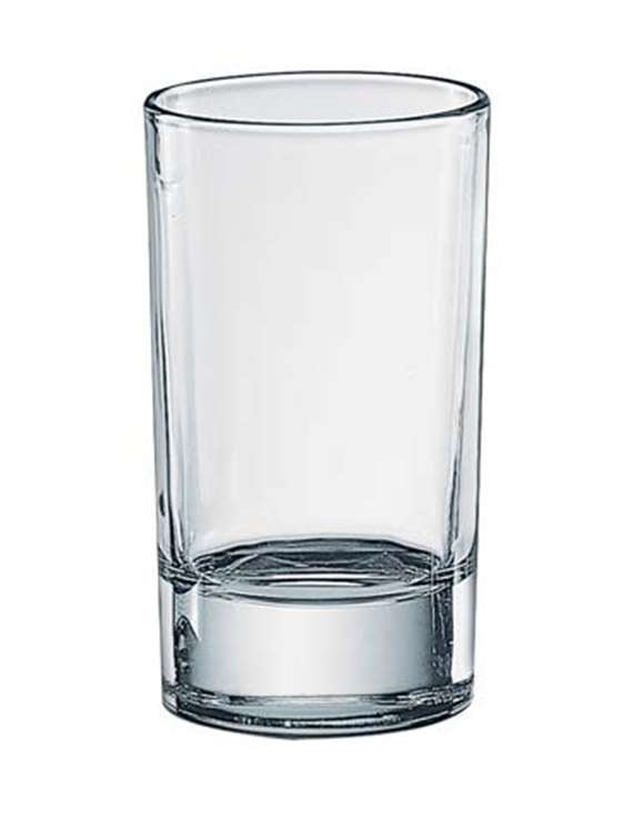 transparent glass tumbler