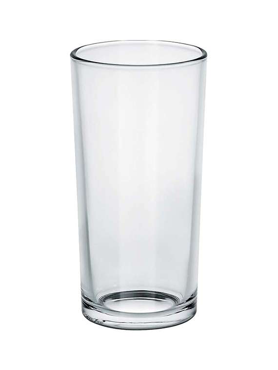 transparent tall glass tumbler