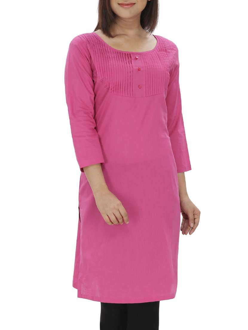 pink rayon kurta