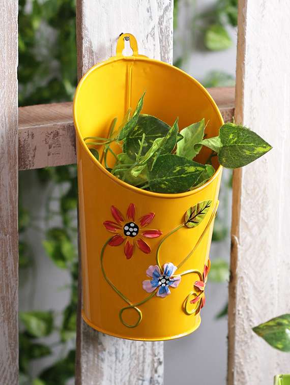 half moon pot yellow