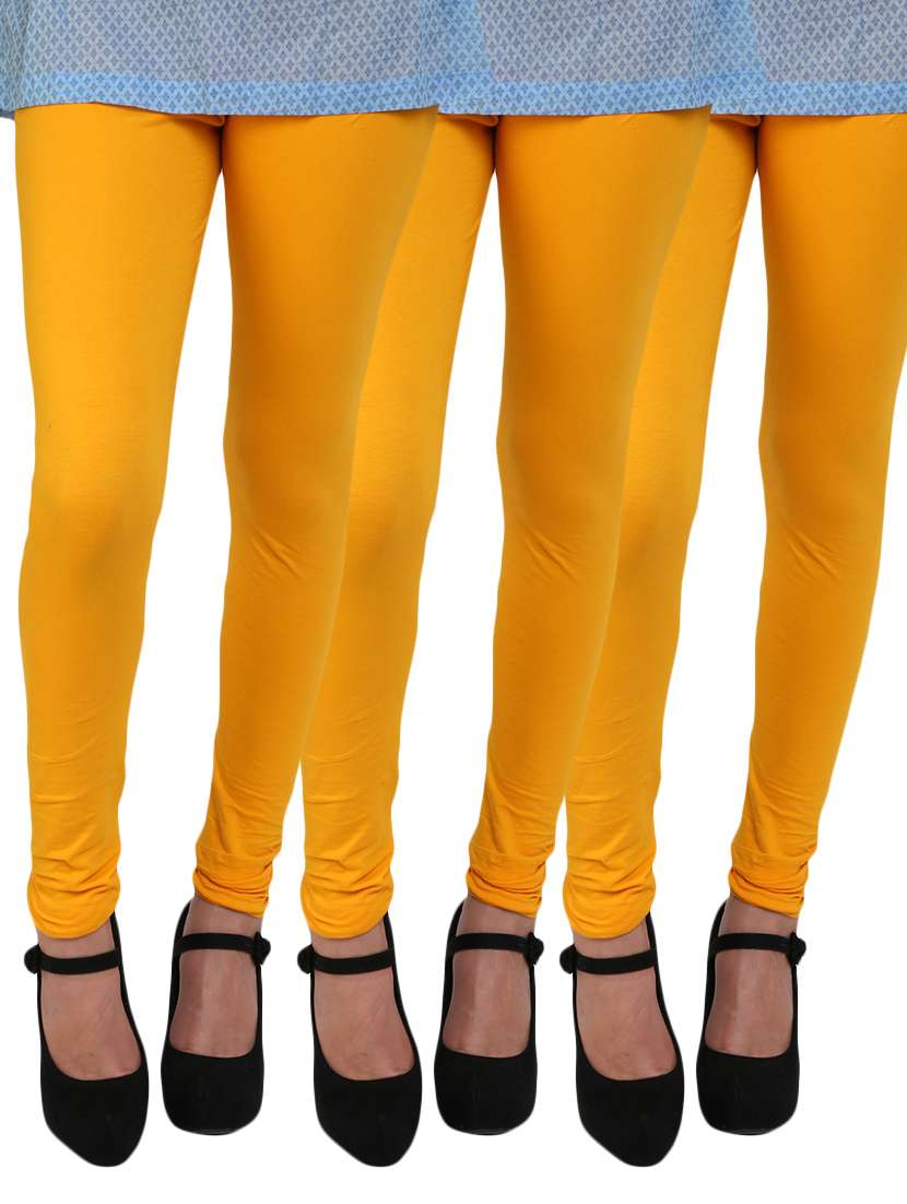 yellow cotton leggings