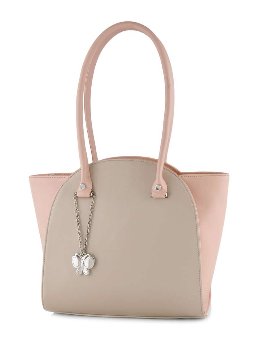 cream leatherette (pu) handbag