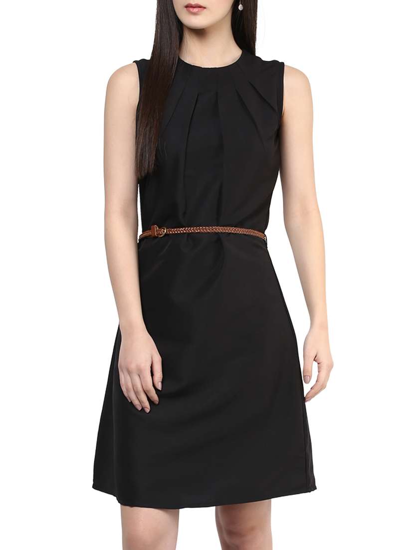 black crepe dress