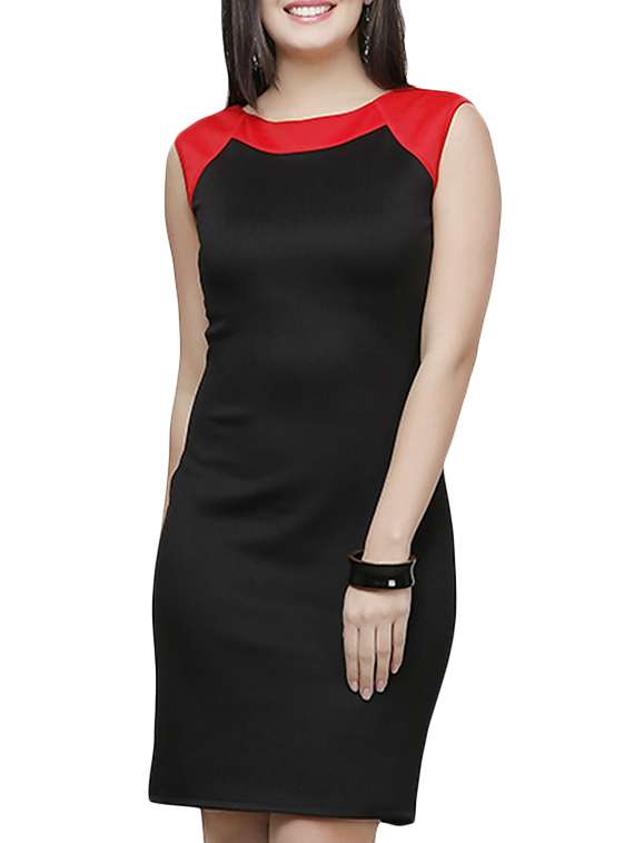 blue cotton aline dress