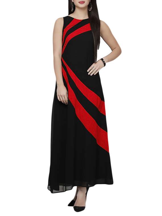 black maxi dress