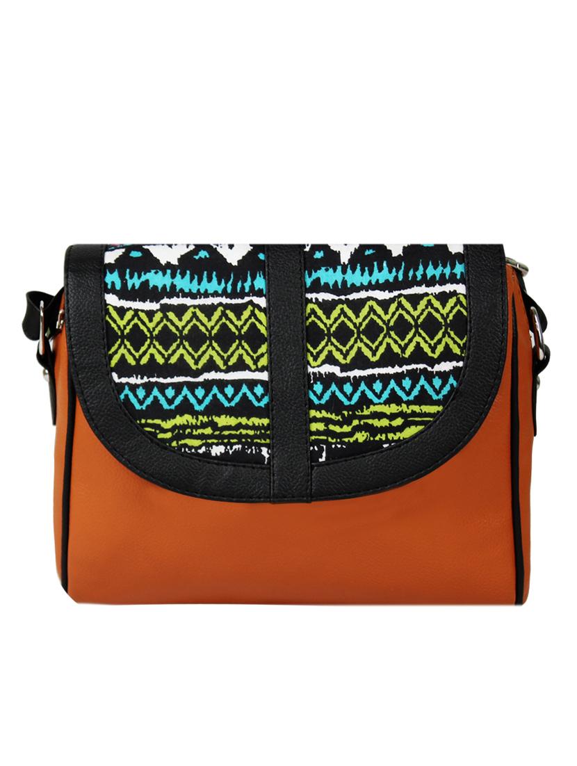 multi printed leatherette slingbag - 10268885 - Zoom Image - 0