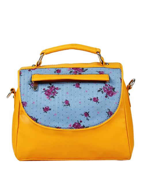 yellow leatherette (pu) handbag - 10268894 - Standard Image - 0
