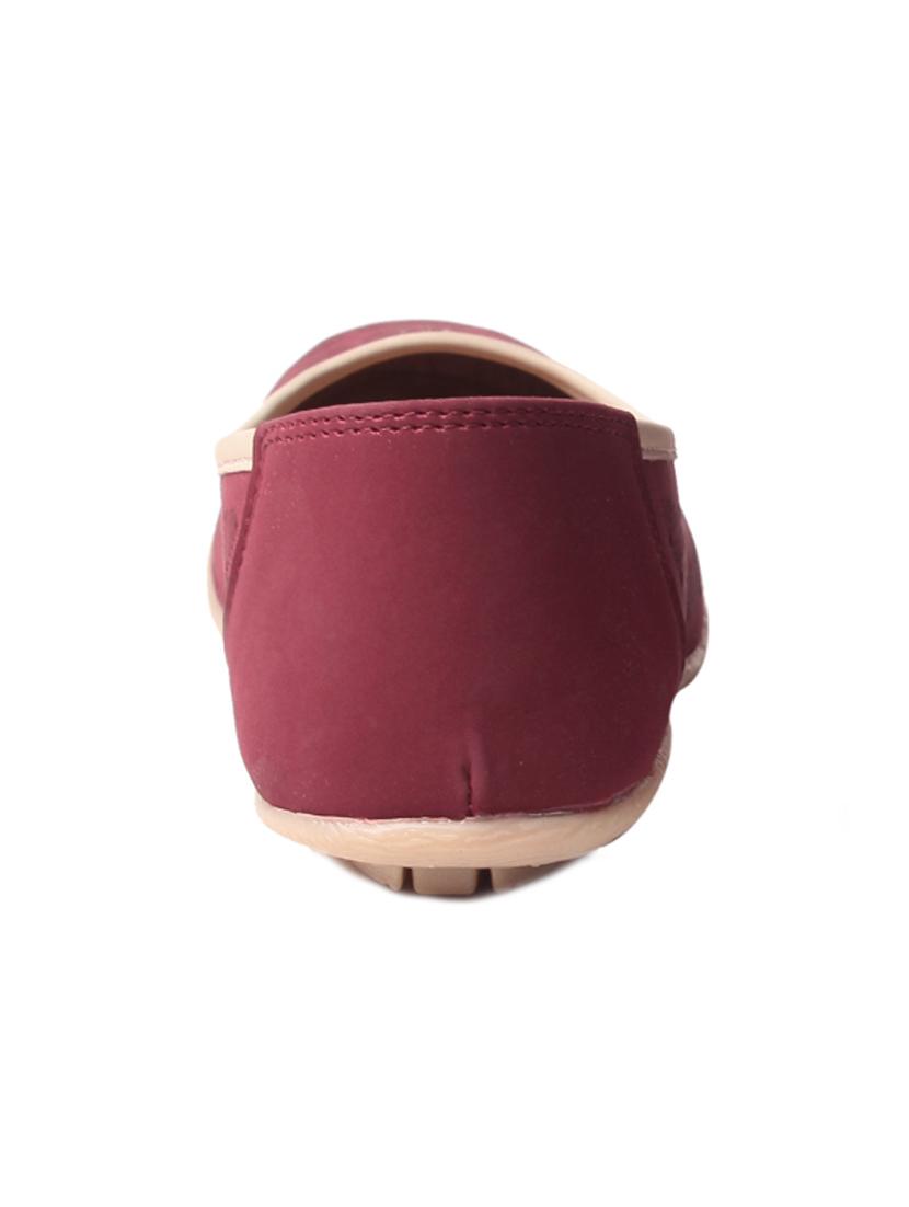 cherry leatherette slip on ballerina - 10277356 - Standard Image - 2