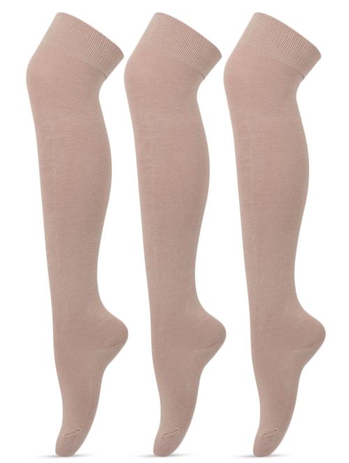 set of 3 cotton & lycra pair of stockings - 10334998 - Standard Image - 0