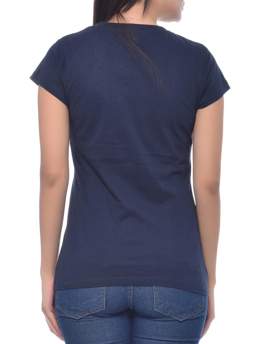 navy blue solid tee - 10346482 - Standard Image - 2