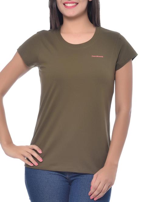 green cotton tee - 10346483 -  Standard Image - 0