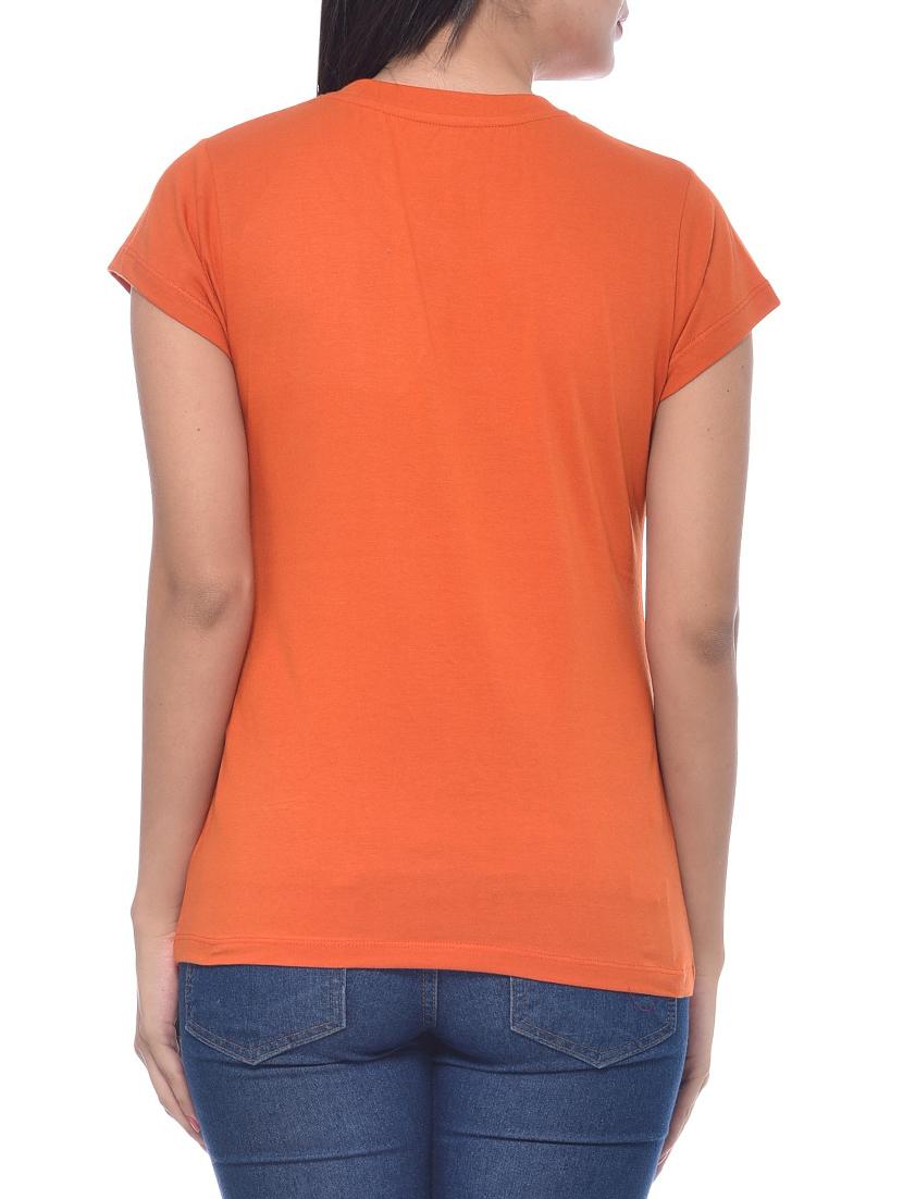 orange cotton tee - 10346484 - Standard Image - 2