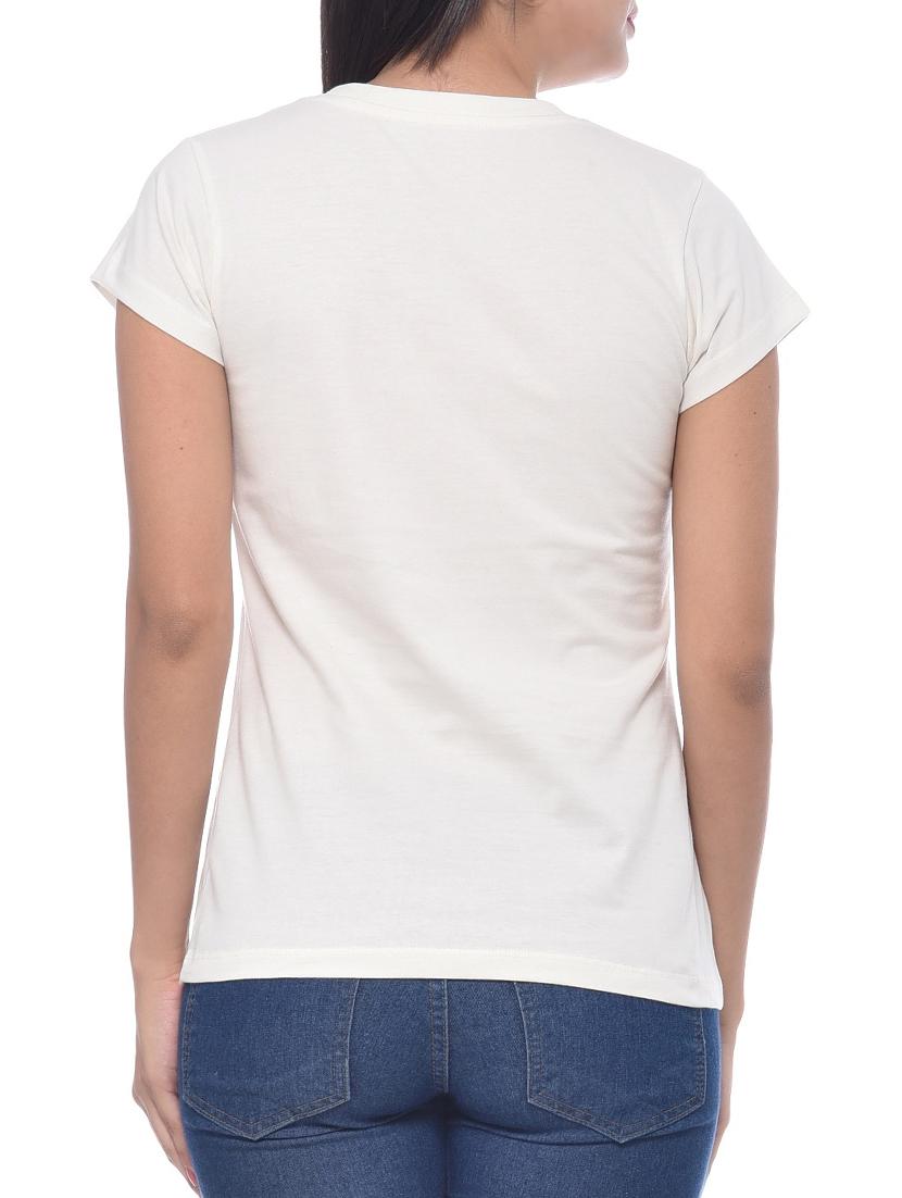 ivory cotton regular tshirt - 10346486 - Standard Image - 2