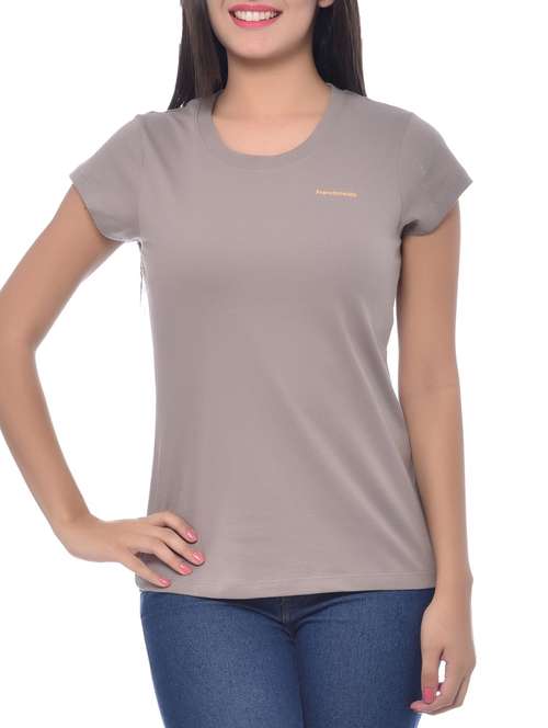 grey cotton regular tshirt - 10346487 - Standard Image - 0