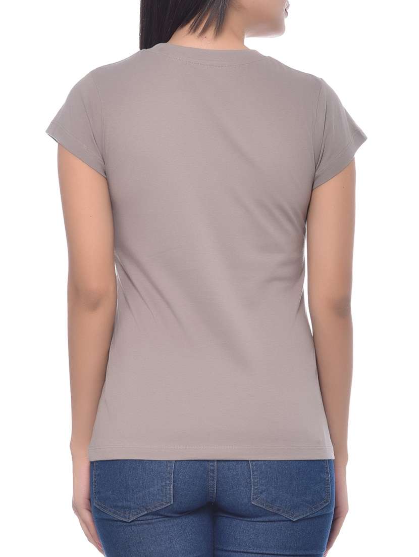 grey cotton regular tshirt - 10346487 - Standard Image - 2