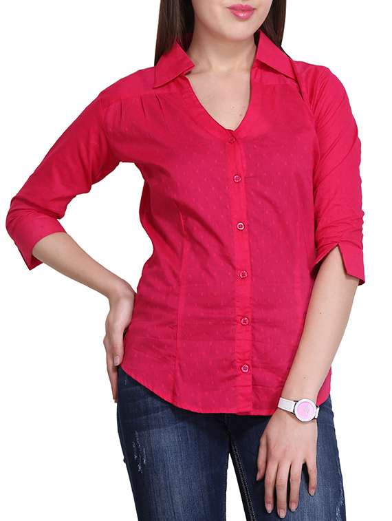 coral cotton regular shirt