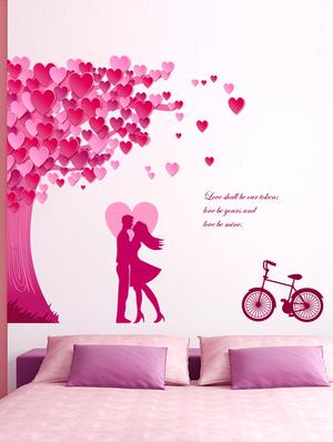 buy wall stickers romantic couple bedroom decor valentines day under