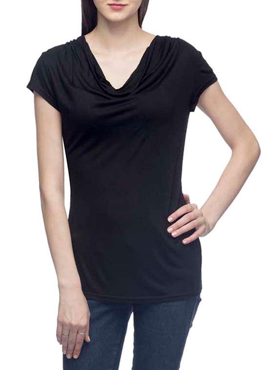 black viscose regular top