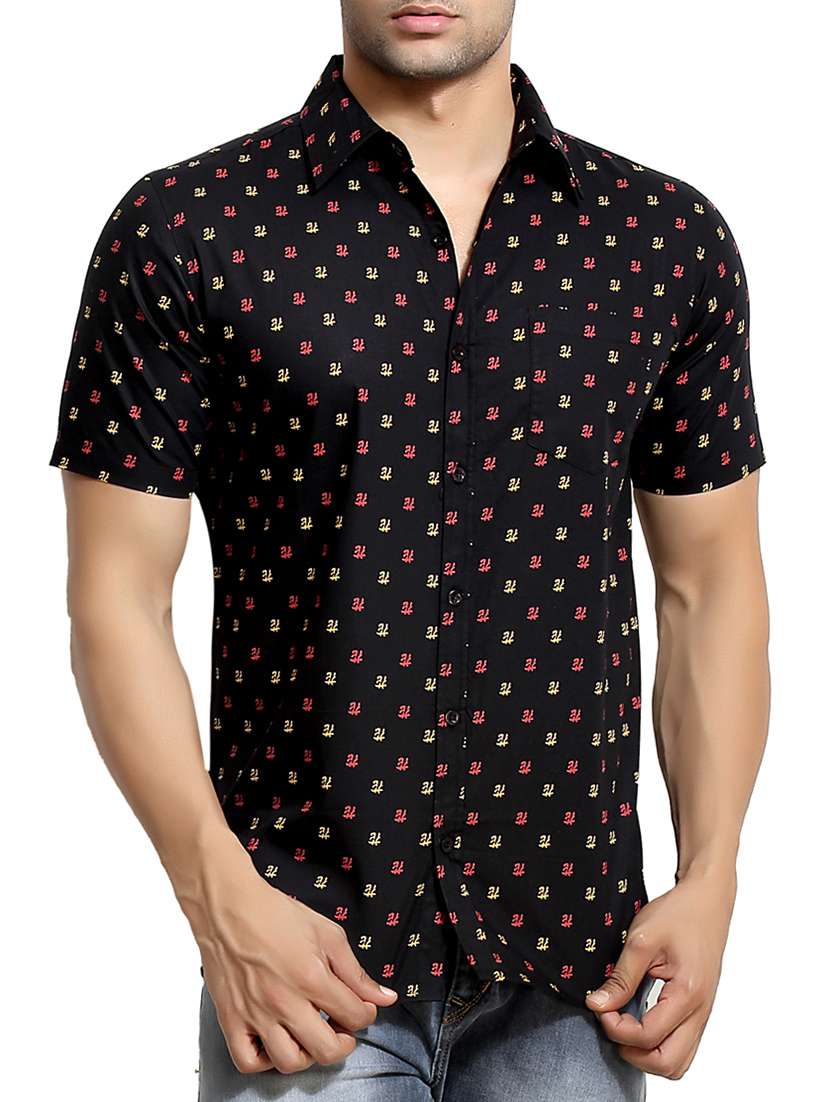 black cotton casual shirt
