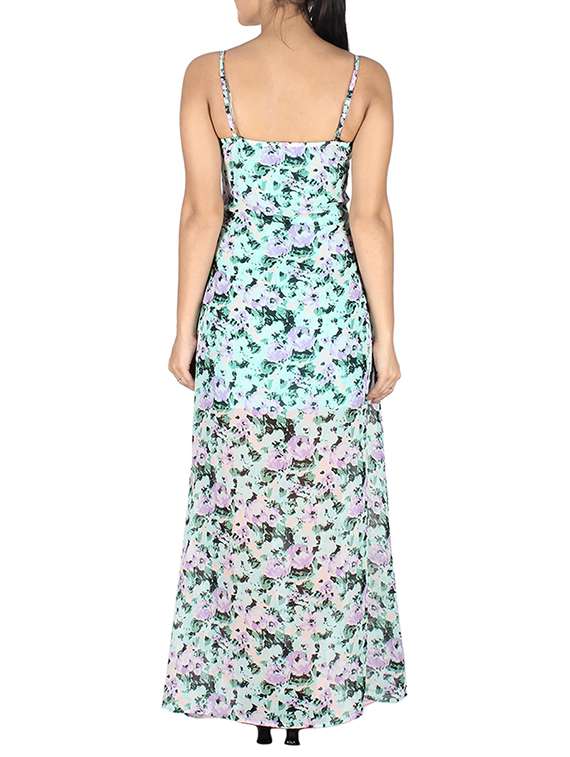 women's fit & flare floral dress - 10443719 - Standard Image - 2