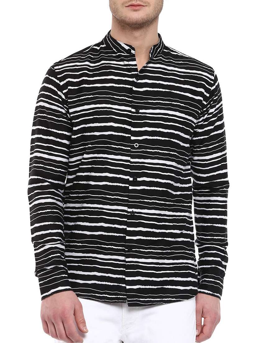 black colored, cotton casual shirt