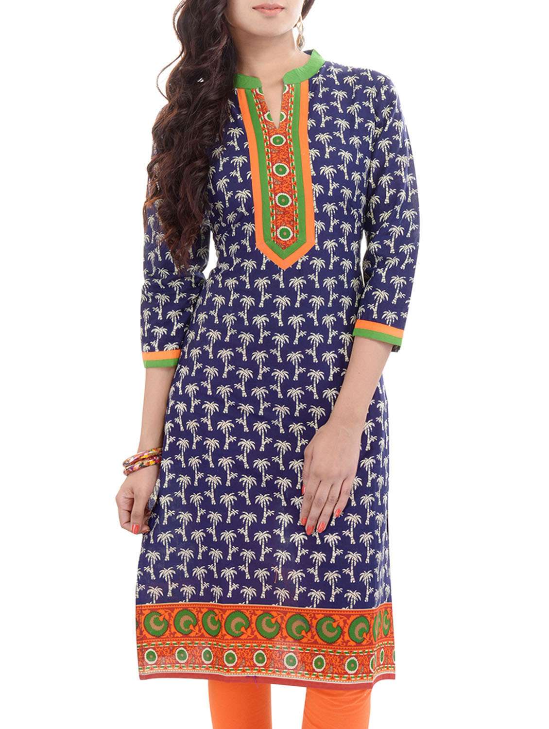 blue cotton kurti