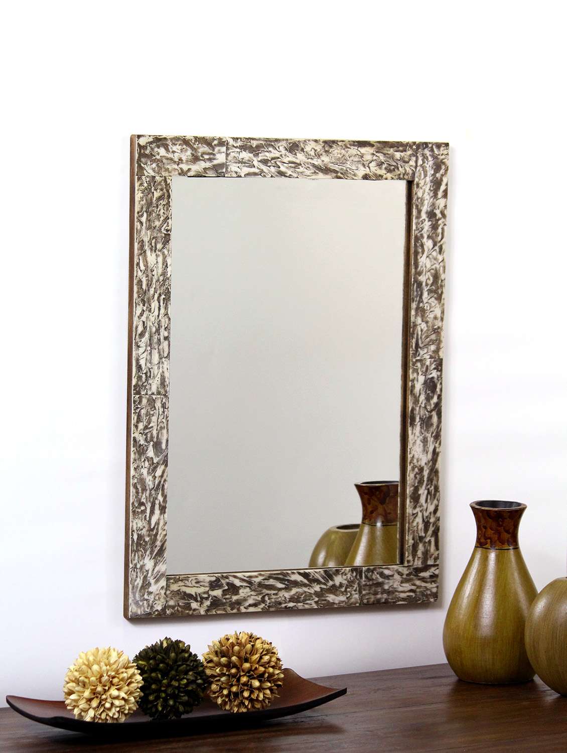 hosley decorative marble design  wall mirror