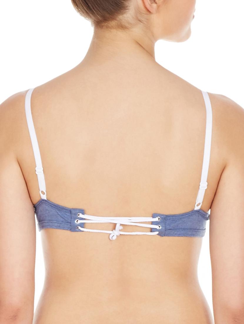 blue cotton bra - 10524048 - Standard Image - 2