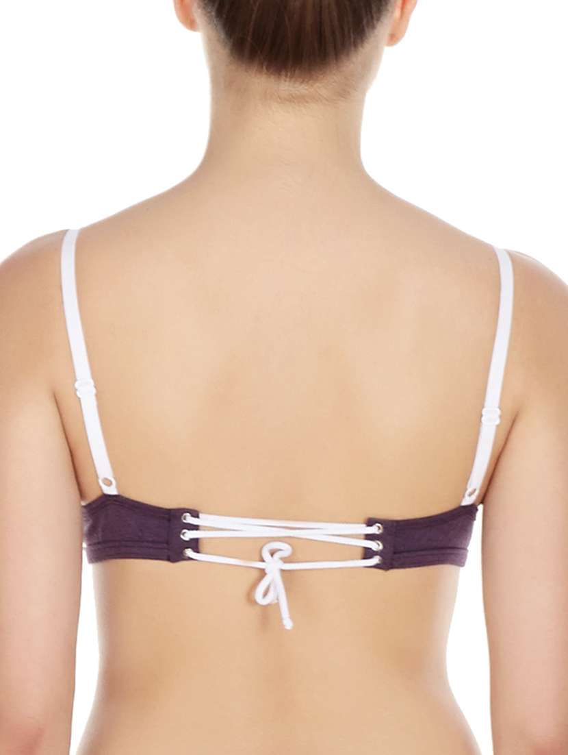 purple cotton bra - 10524060 - Standard Image - 2