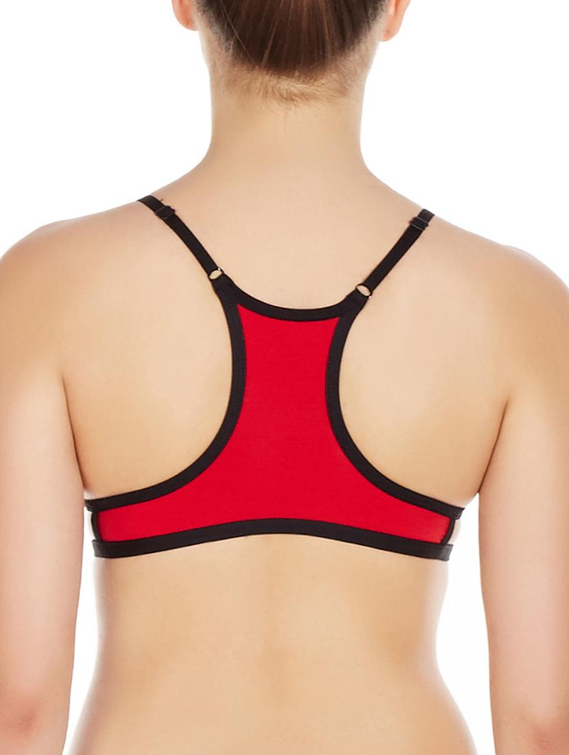 red cotton bra - 10524104 - Standard Image - 2
