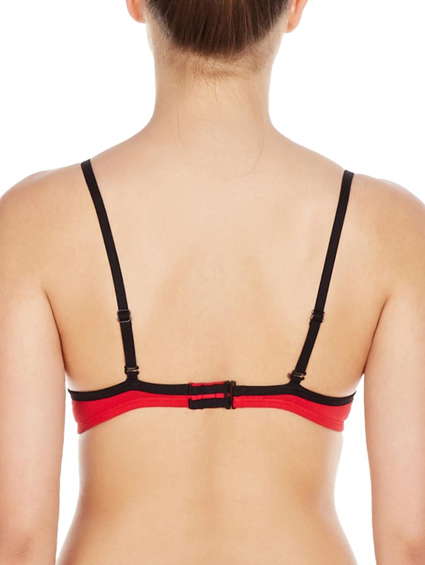 red cotton bra - 10524112 - Standard Image - 2