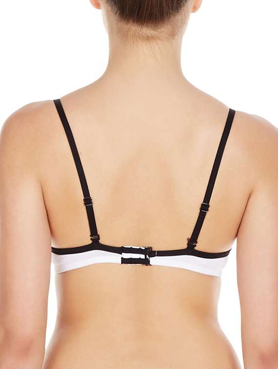 contrast detail cotton bra - 10524115 -  Standard Image - 2