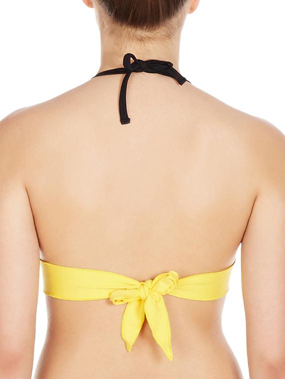 yellow cotton backless bra - 10524123 - Standard Image - 2