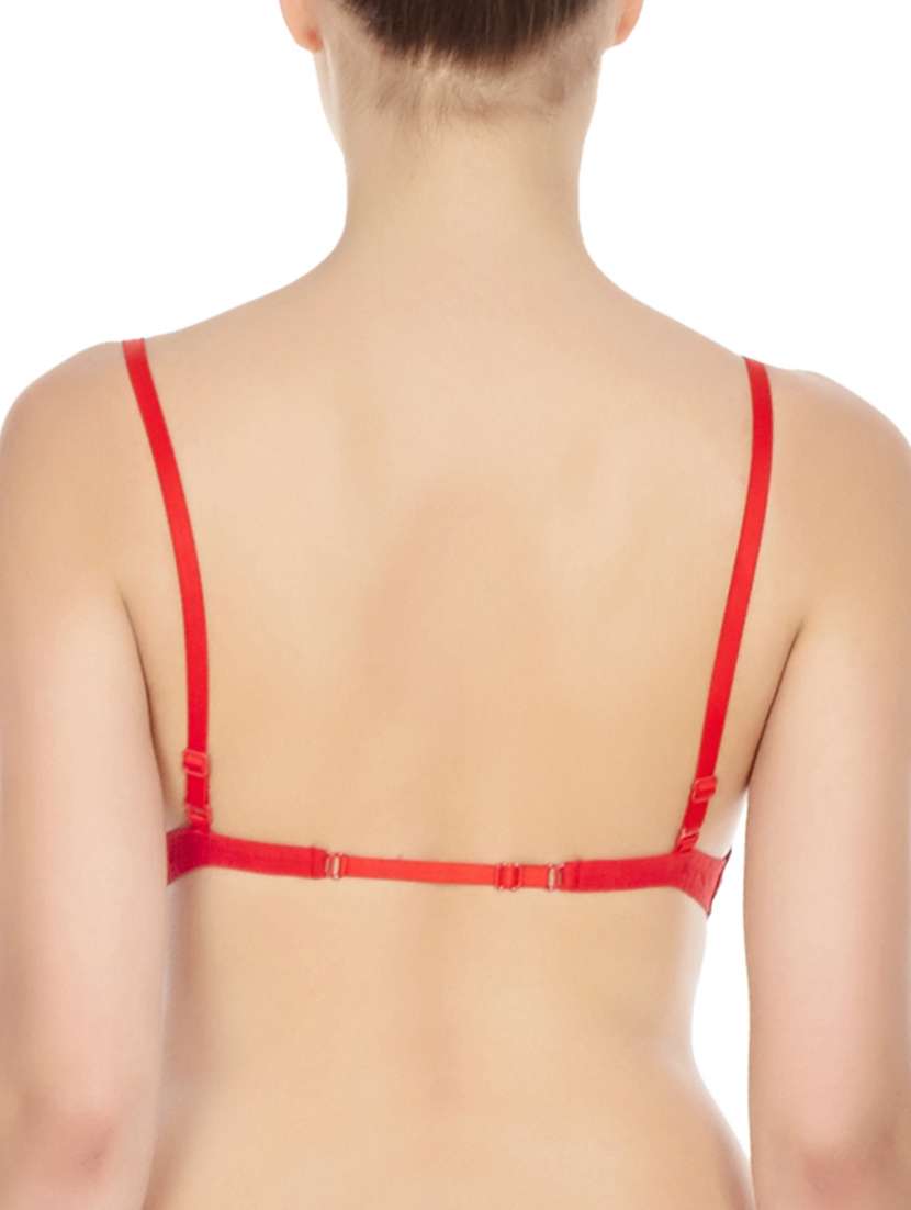 red cotton bra - 10524138 - Standard Image - 2