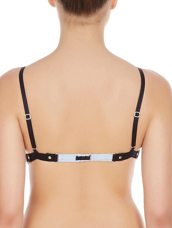 blue cotton bra - 10524155 - Standard Image - 2