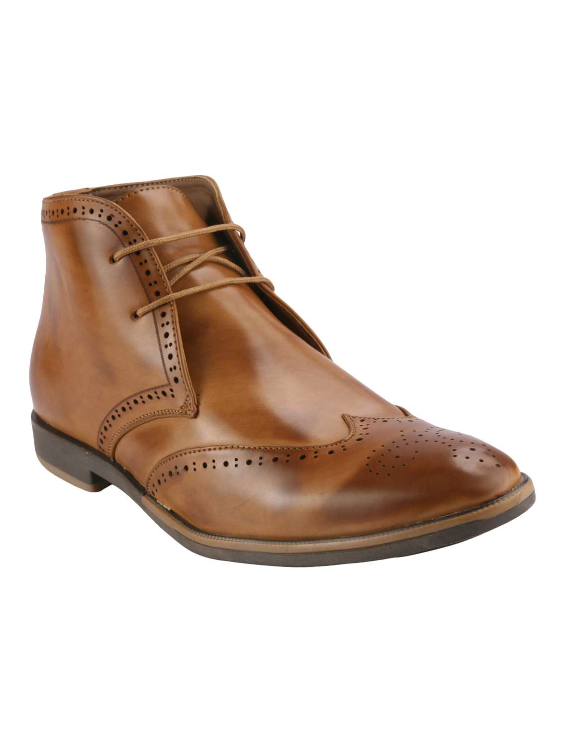 tan leatherette ankle boot