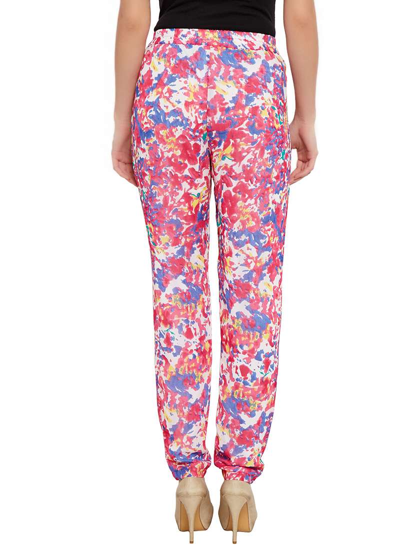 pink georgette peg trouser - 10549152 -  Standard Image - 2