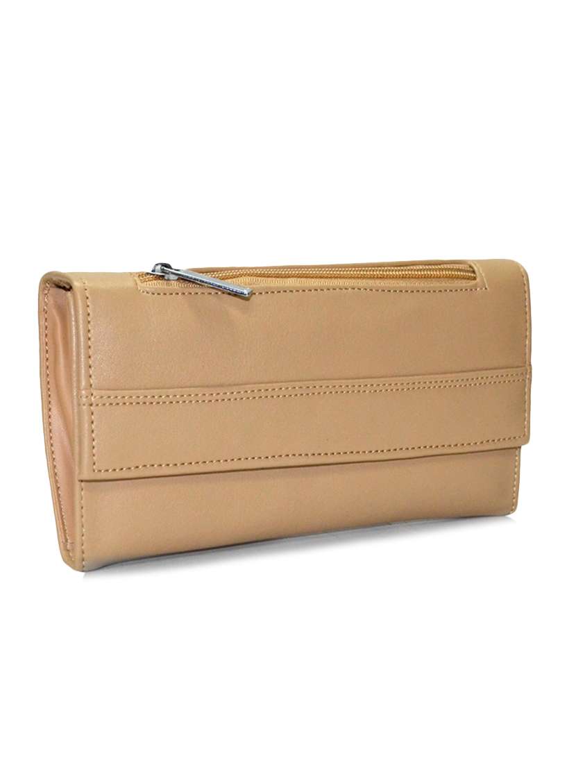 beige leatherette clutch
