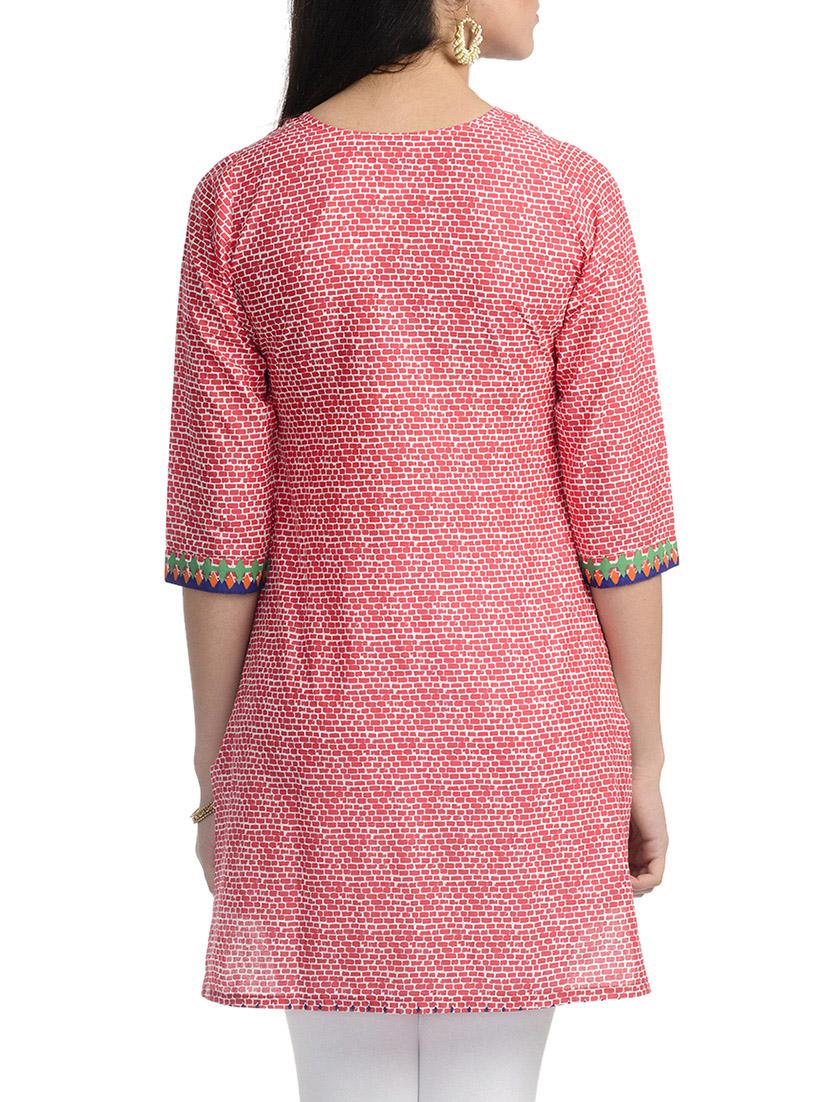 red cotton anarkali kurta - 10554579 - Standard Image - 2